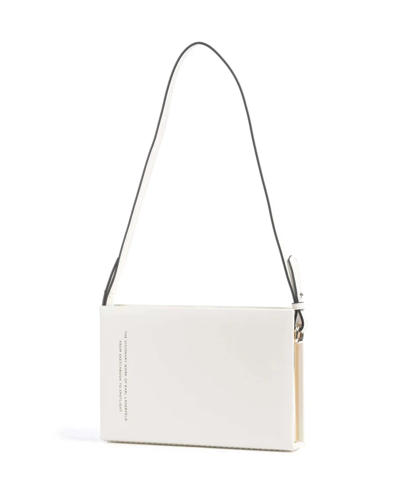 Karl Lagerfeld K/Soiree Book Sac porté épaule off white embellishment