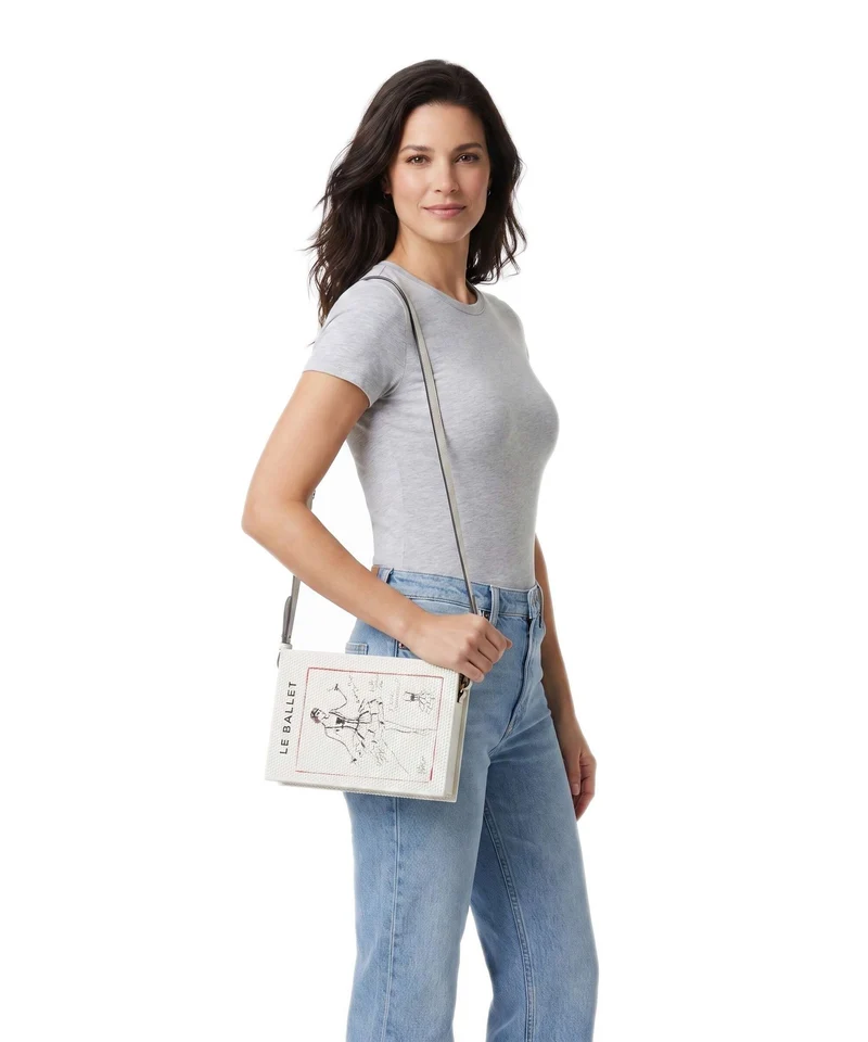 Karl Lagerfeld K/Soiree Book Sac porté épaule off white embellishment