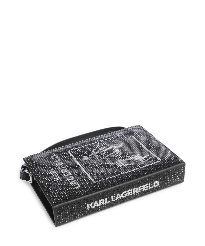 Karl Lagerfeld K/Soiree Book Sac porté épaule black embellishment