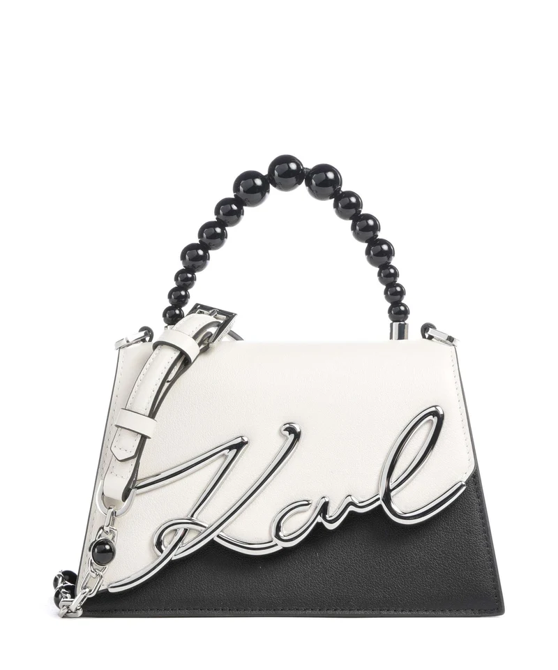 Karl Lagerfeld K/Signature 2.0 Small Pearls Sac à main white/black