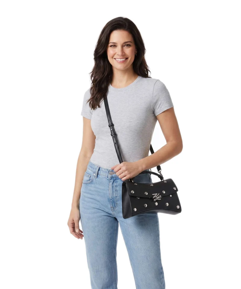 Karl Lagerfeld K/Autograph Twist Sac bandoulière black embellishment