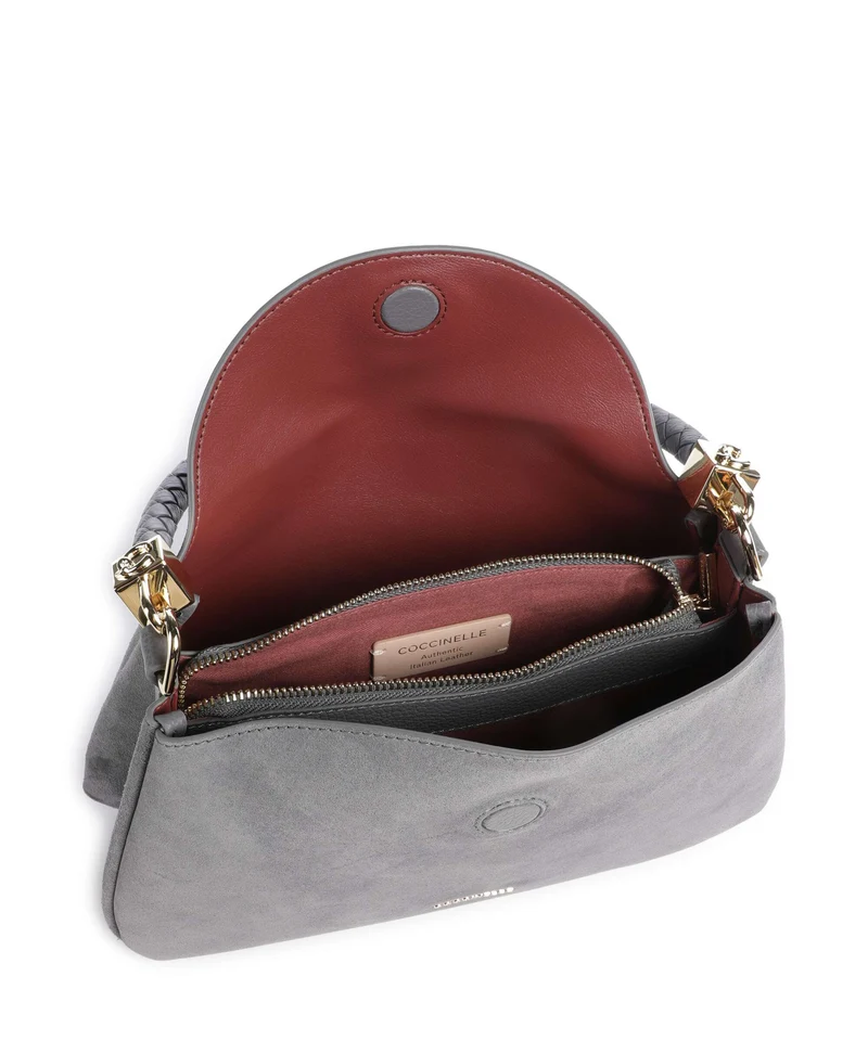 Coccinelle Tiggy Suede Sac porté épaule stove