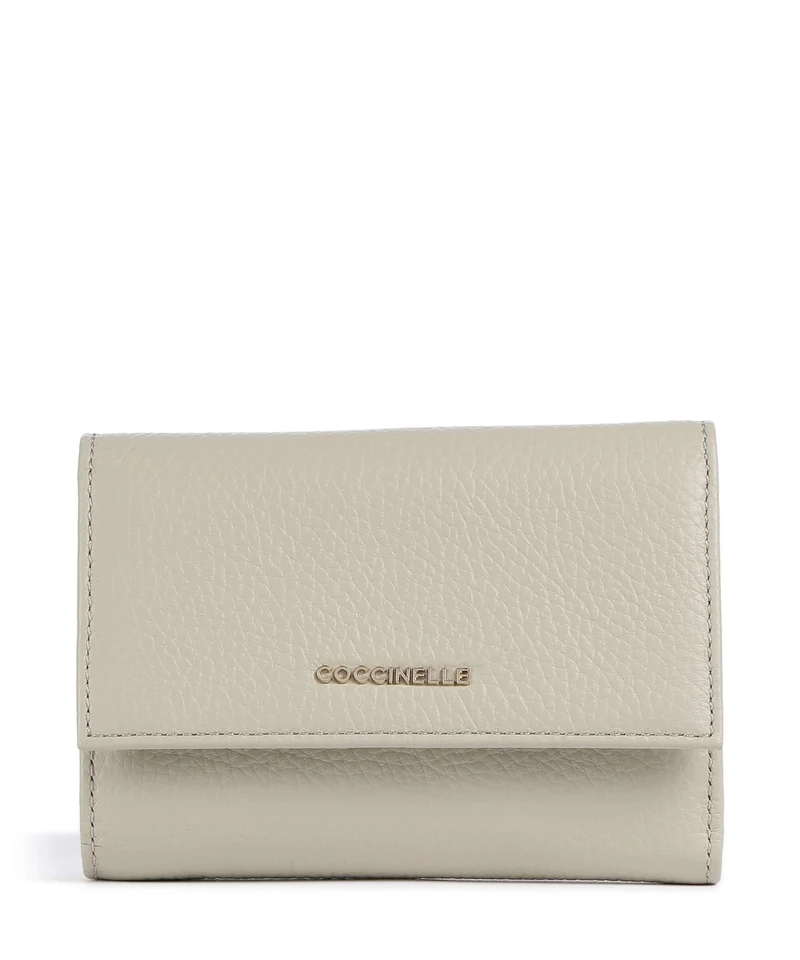 Coccinelle Metallic Soft Portefeuille eucalipto