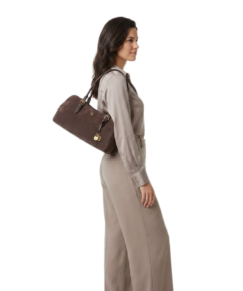 Lauren Ralph Lauren Marcy Large Sac porté épaule chestnut brown