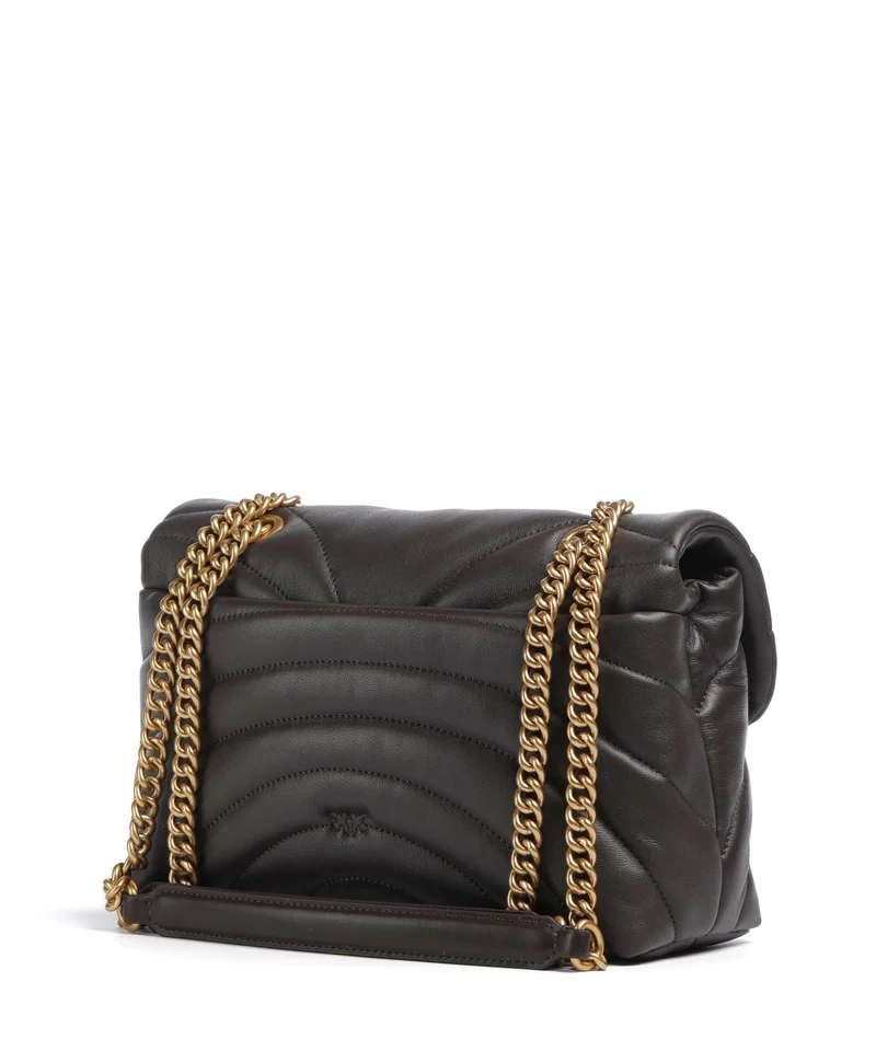 Pinko Love Puff Classic Sac porté épaule marrone marasca/antique gold