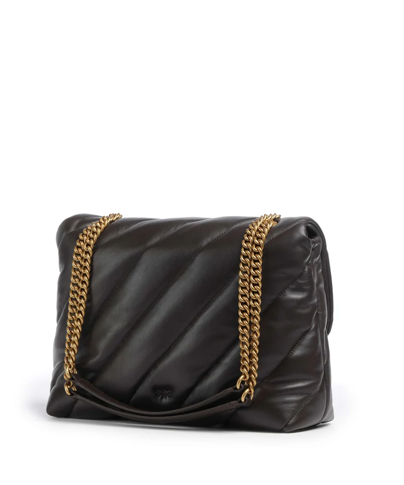 Pinko Love Puff Big Sac porté épaule marrone marasca/antique gold