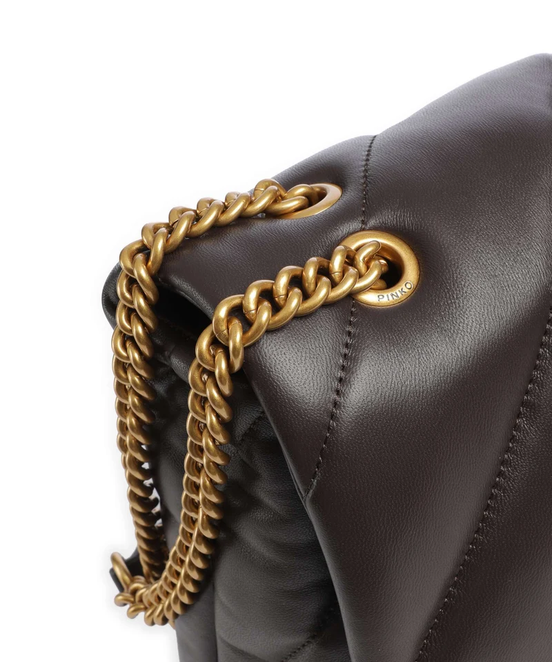Pinko Love Puff Big Sac porté épaule marrone marasca/antique gold