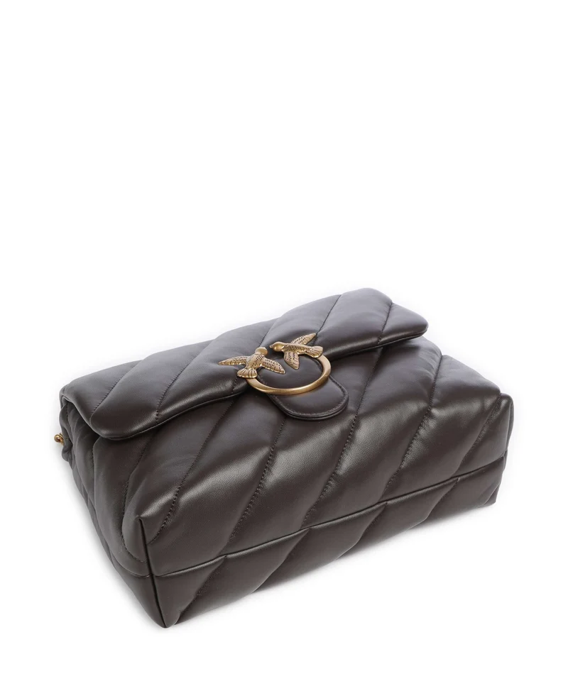 Pinko Love Puff Big Sac porté épaule marrone marasca/antique gold