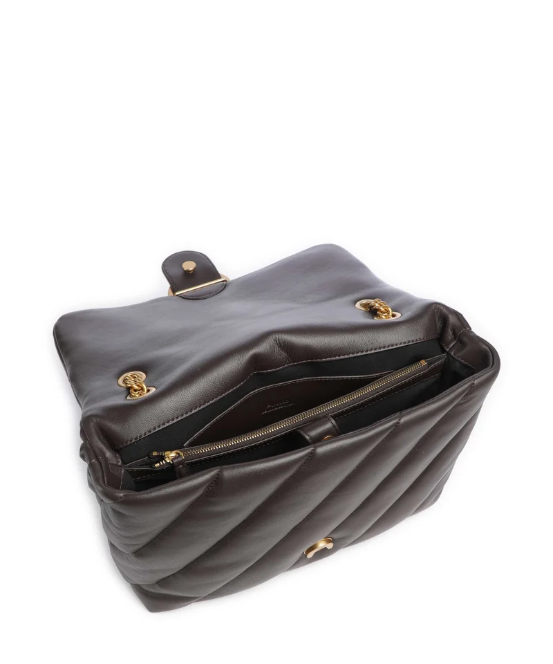 Pinko Love Puff Big Sac porté épaule marrone marasca/antique gold
