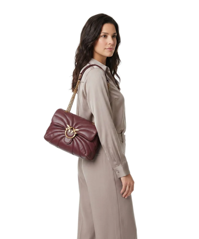 Pinko Love Puff Classic Sac porté épaule ribes intenso/antique gold