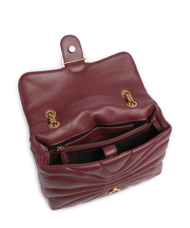Pinko Love Puff Classic Sac porté épaule ribes intenso/antique gold