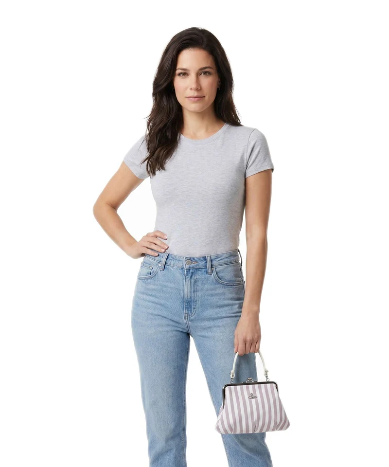 Vivienne Westwood Granny Frame Classic Oxford Shirt Sac à main burgundy stripe