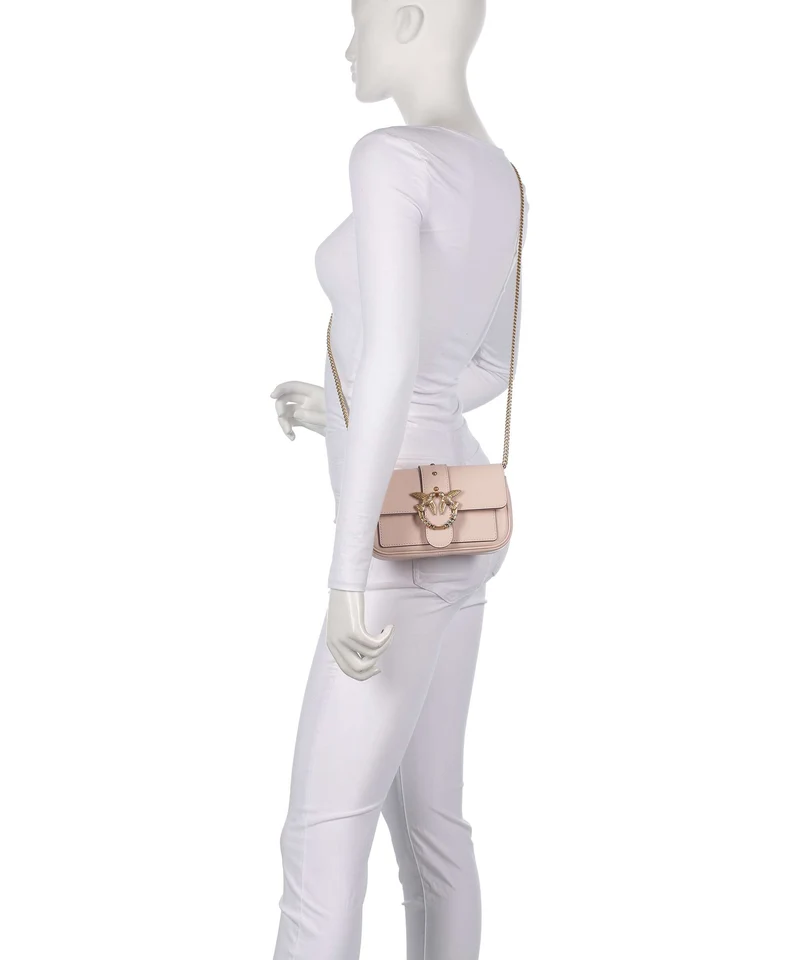 Pinko Love One Pocket New Buckle Sac bandoulière rosa cammeo/antique gold