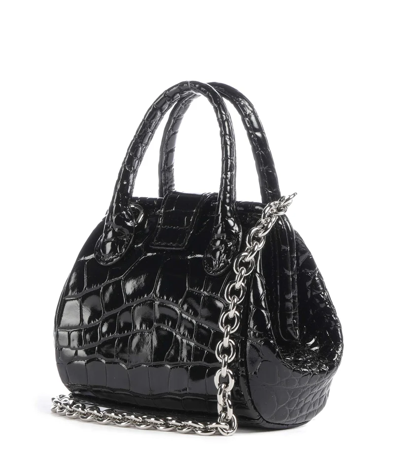 Vivienne Westwood Pamela Embossed Croc Mini Sac bandoulière black