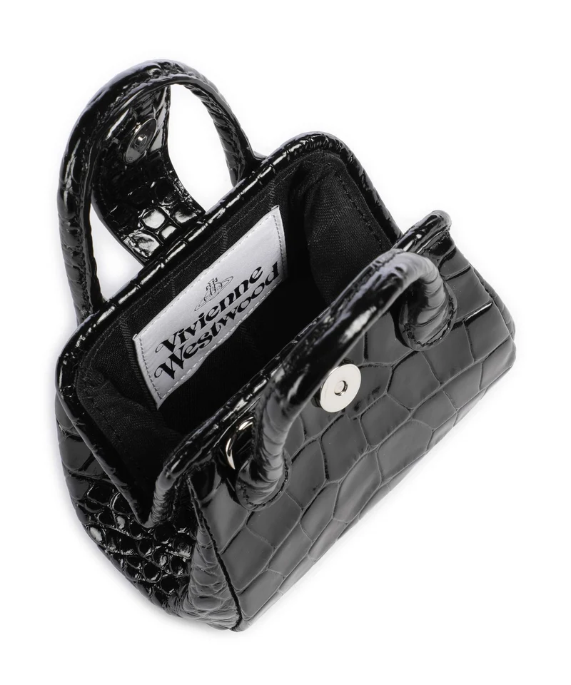 Vivienne Westwood Pamela Embossed Croc Mini Sac bandoulière black