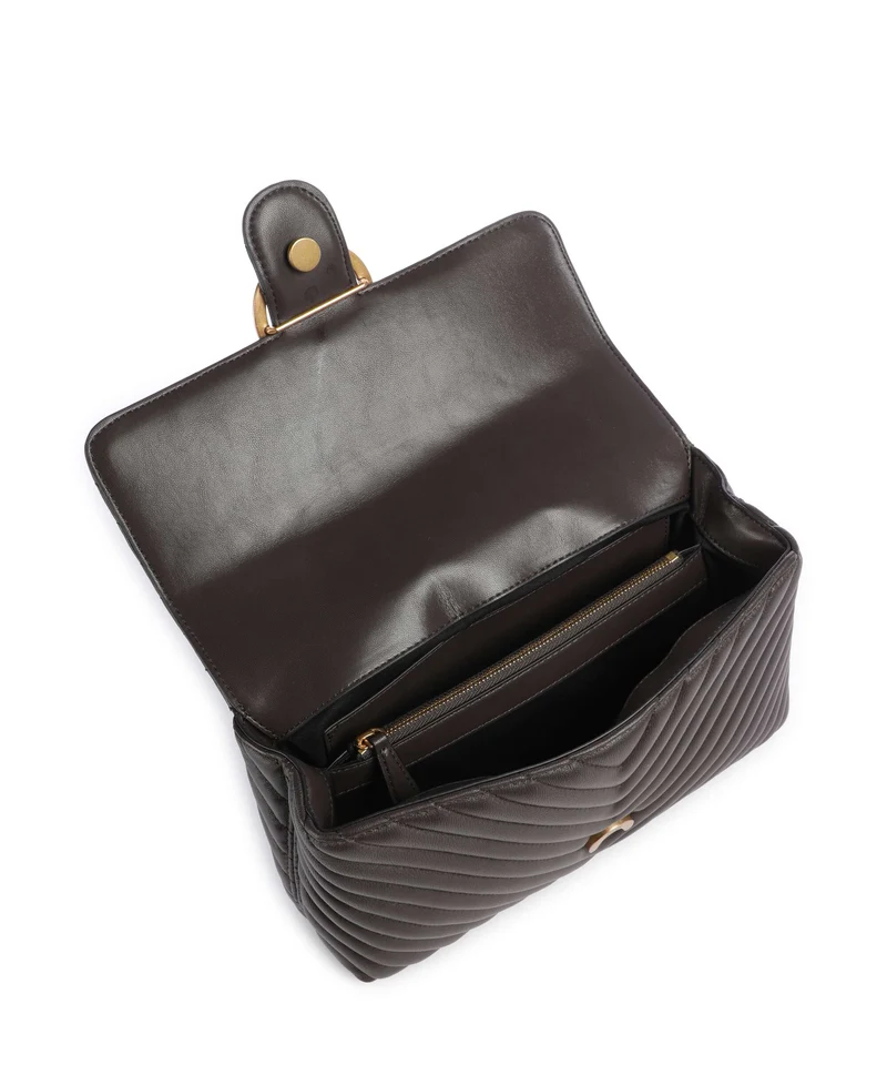 Pinko Love Lady Puff Classic Sac à main marrone marasca/antique gold