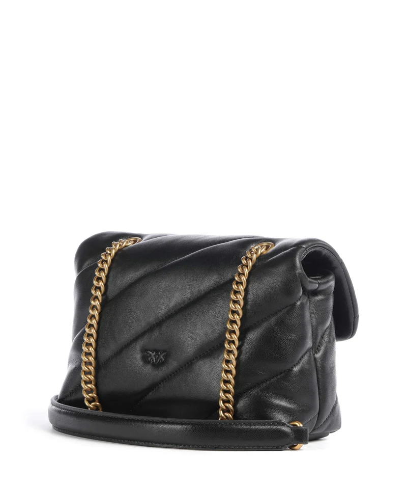 Pinko Love Puff Mini New Buckle Sac porté épaule nero/antique gold