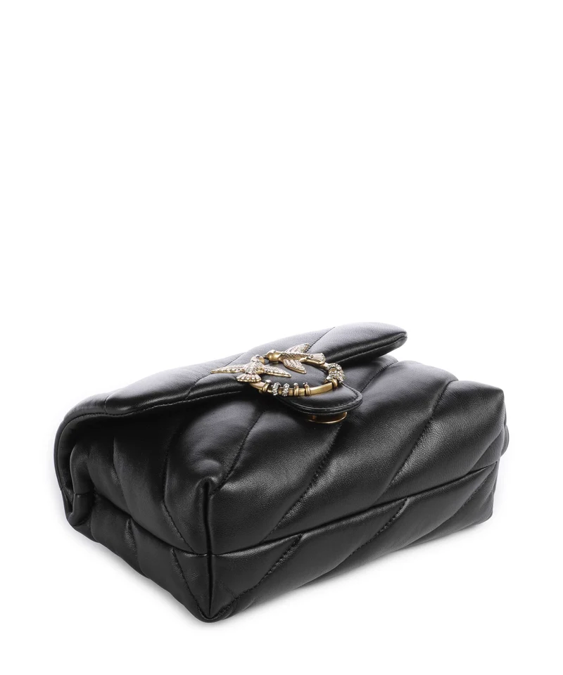 Pinko Love Puff Mini New Buckle Sac porté épaule nero/antique gold