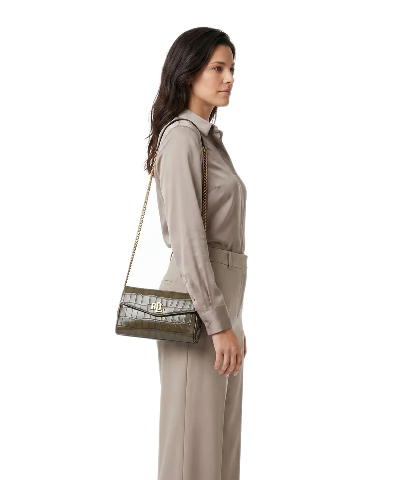 Lauren Ralph Lauren Tanner Large Sac bandoulière botanic green
