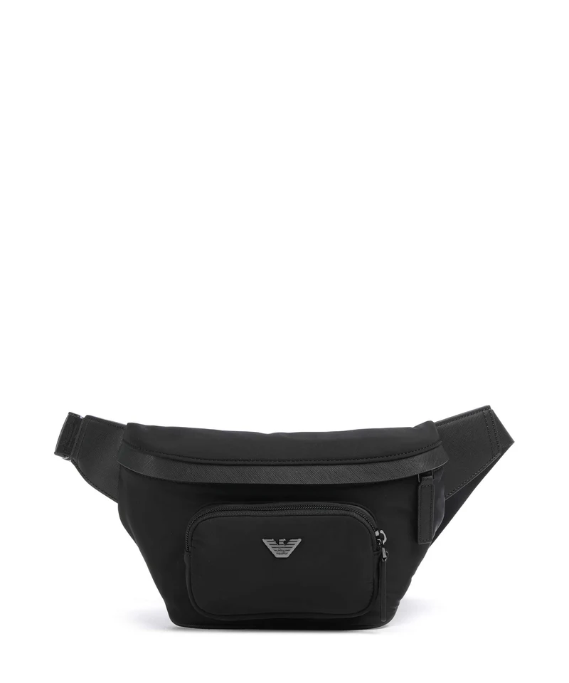 Emporio Armani Nylon Recycled Sac banane black beauty