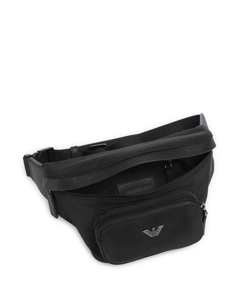 Emporio Armani Nylon Recycled Sac banane black beauty