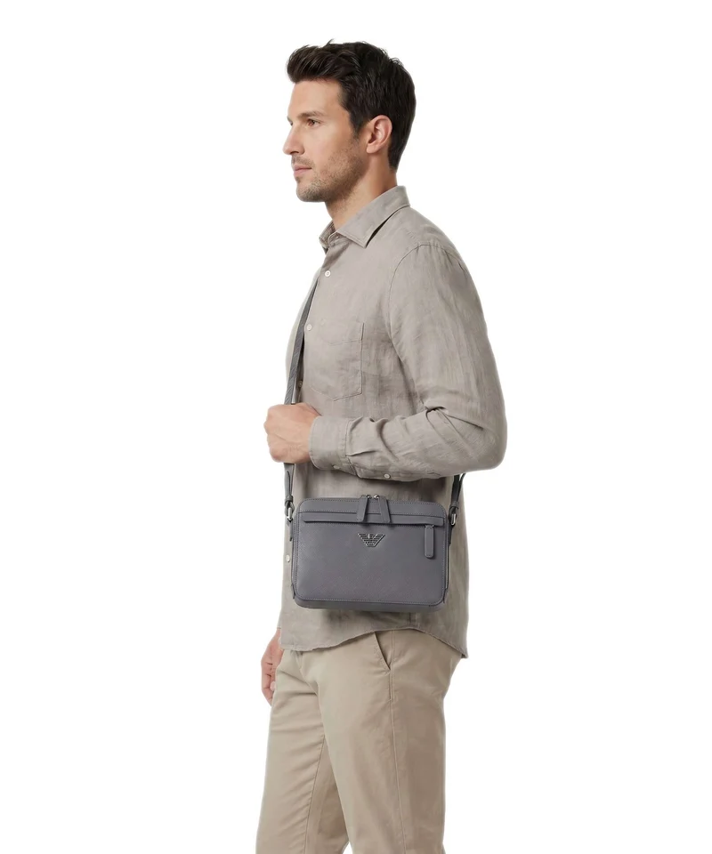 Emporio Armani Business Regenerated Sac bandoulière grey