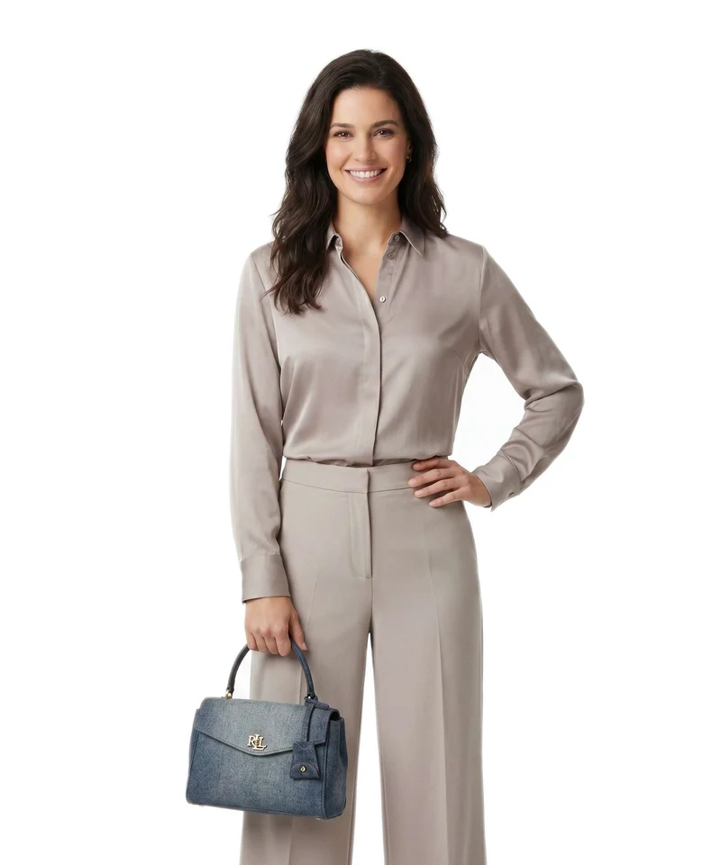 Lauren Ralph Lauren Farrah Small Sac à main oxford blue/lauren tan