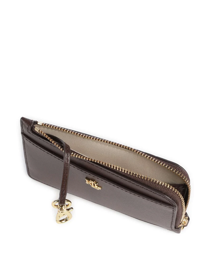 Lauren Ralph Lauren Étui à cartes crédit chestnut brown