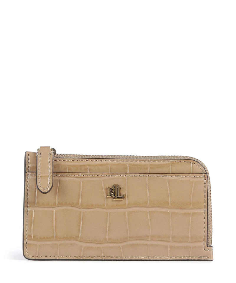 Lauren Ralph Lauren Small Étui à cartes crédit tan