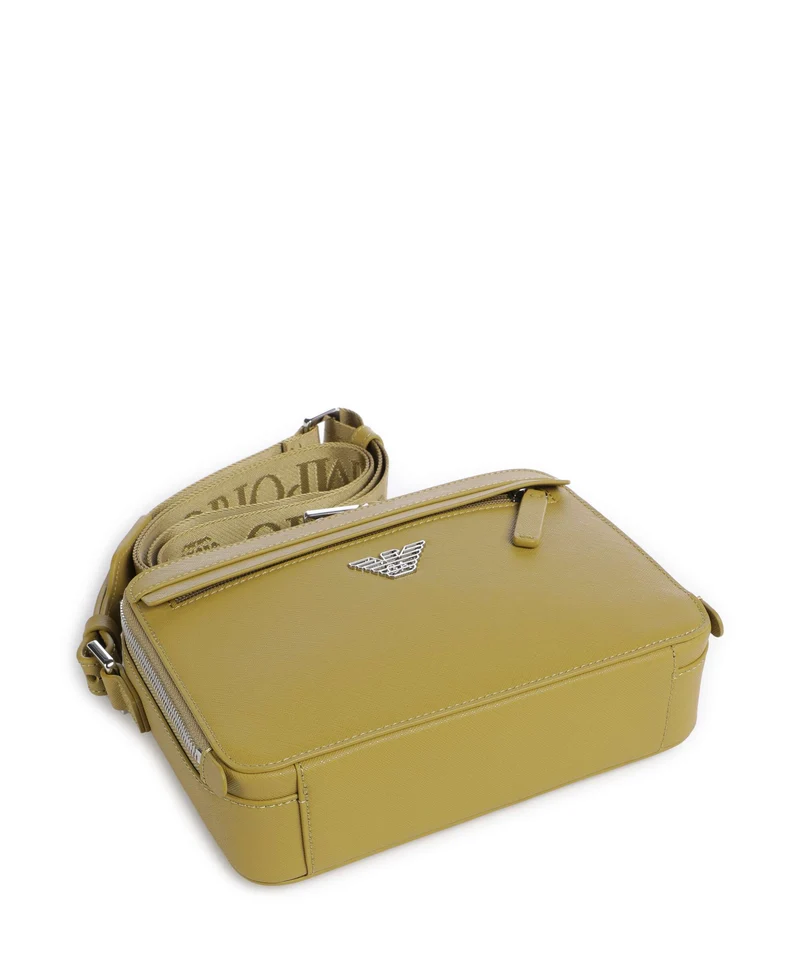 Emporio Armani Business Regenerated Sac bandoulière ecru olive