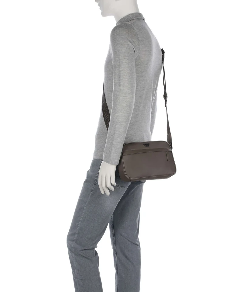 Emporio Armani Recycled Nylon Sac bandoulière major brown