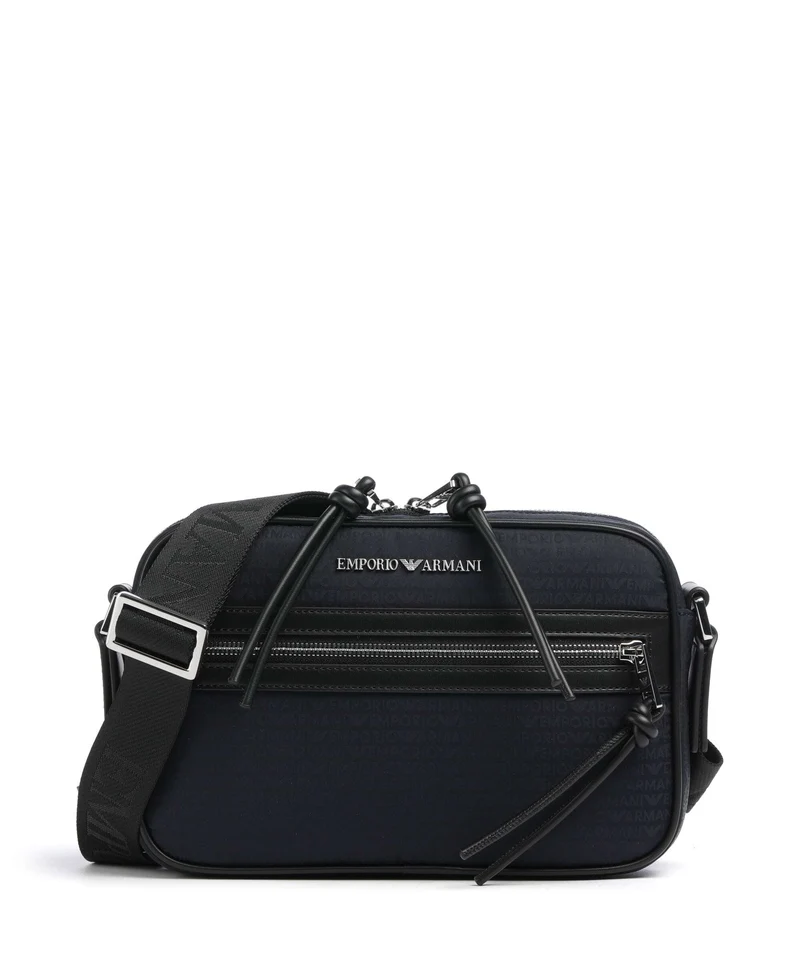 Emporio Armani Monogram Sac bandoulière iconico blu navy