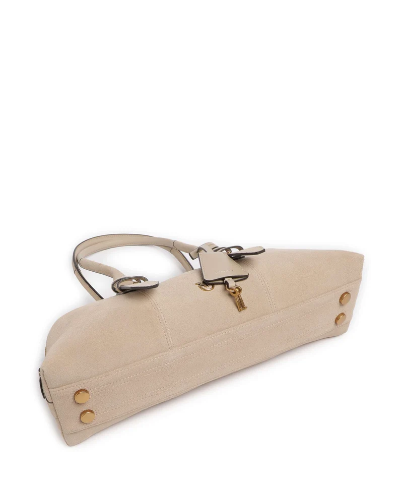Pinko Bowling Horizontal Big Sac porté épaule beige/grigio fumo/antique gold