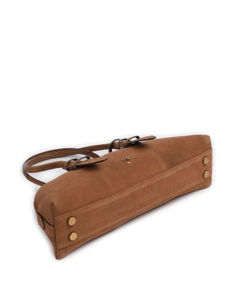 Pinko Bowling Horizontal Big Sac porté épaule marrone/leone/antique gold