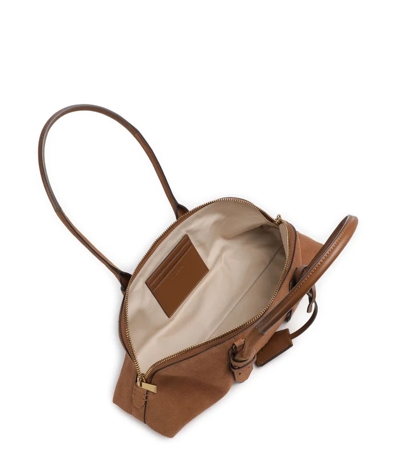 Pinko Bowling Horizontal Big Sac porté épaule marrone/leone/antique gold