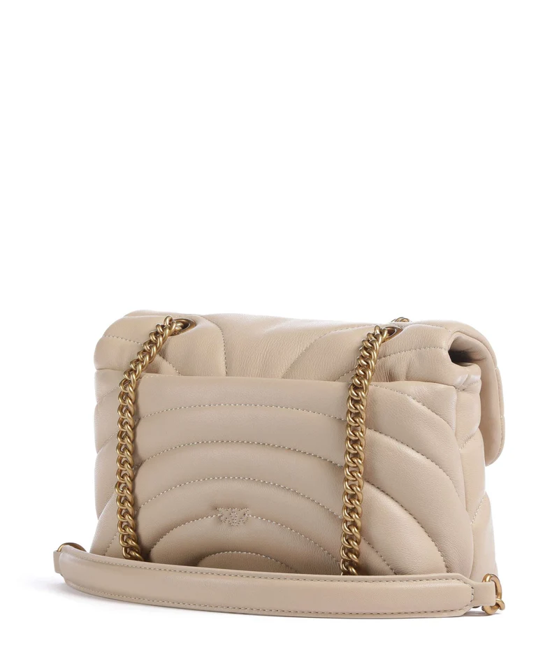 Pinko Love Puff Mini Sac porté épaule beige/grigio fumo/antique gold