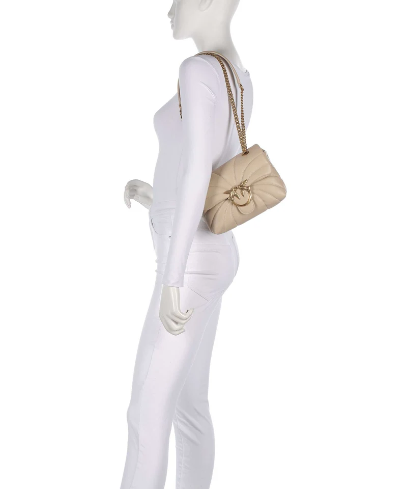 Pinko Love Puff Mini Sac porté épaule beige/grigio fumo/antique gold