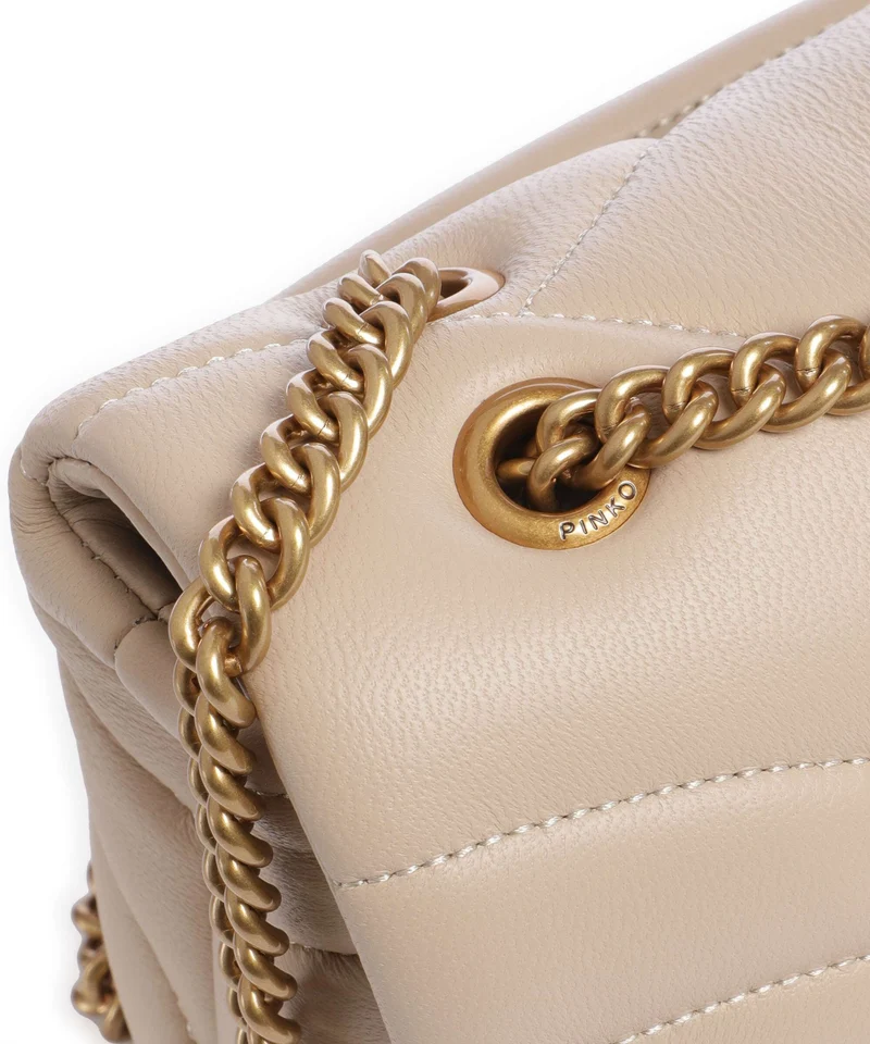 Pinko Love Puff Mini Sac porté épaule beige/grigio fumo/antique gold