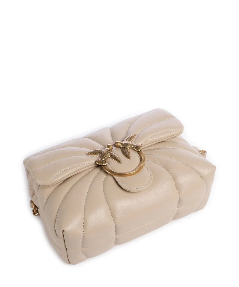 Pinko Love Puff Mini Sac porté épaule beige/grigio fumo/antique gold