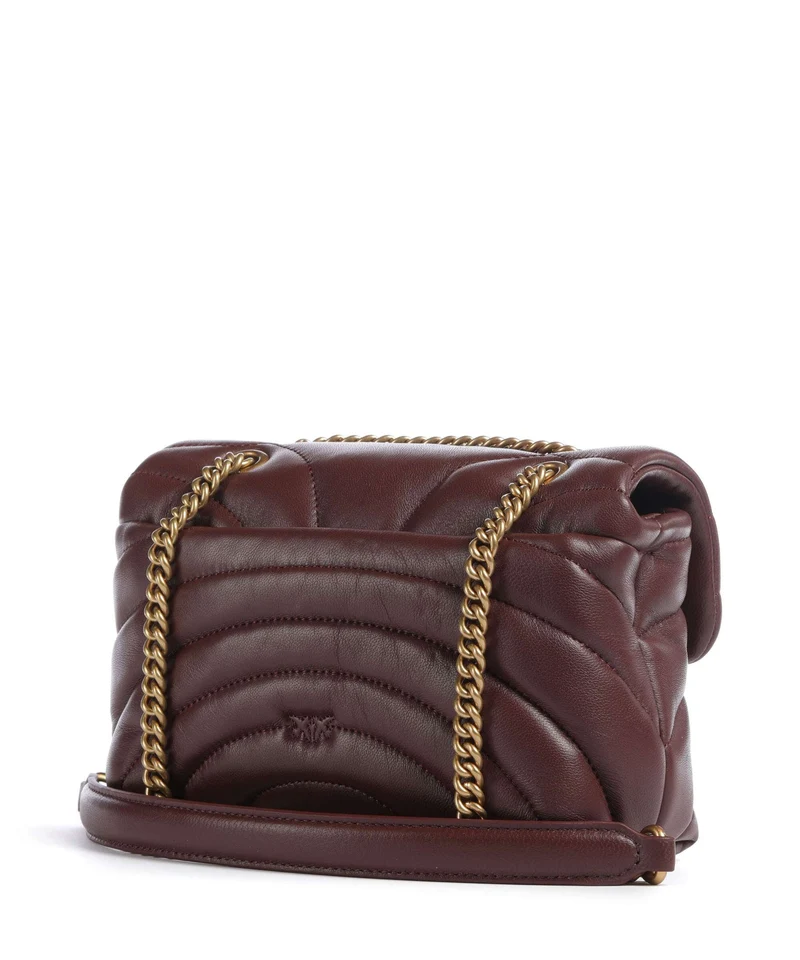 Pinko Love Puff Mini Sac porté épaule burgundy wine/antique gold