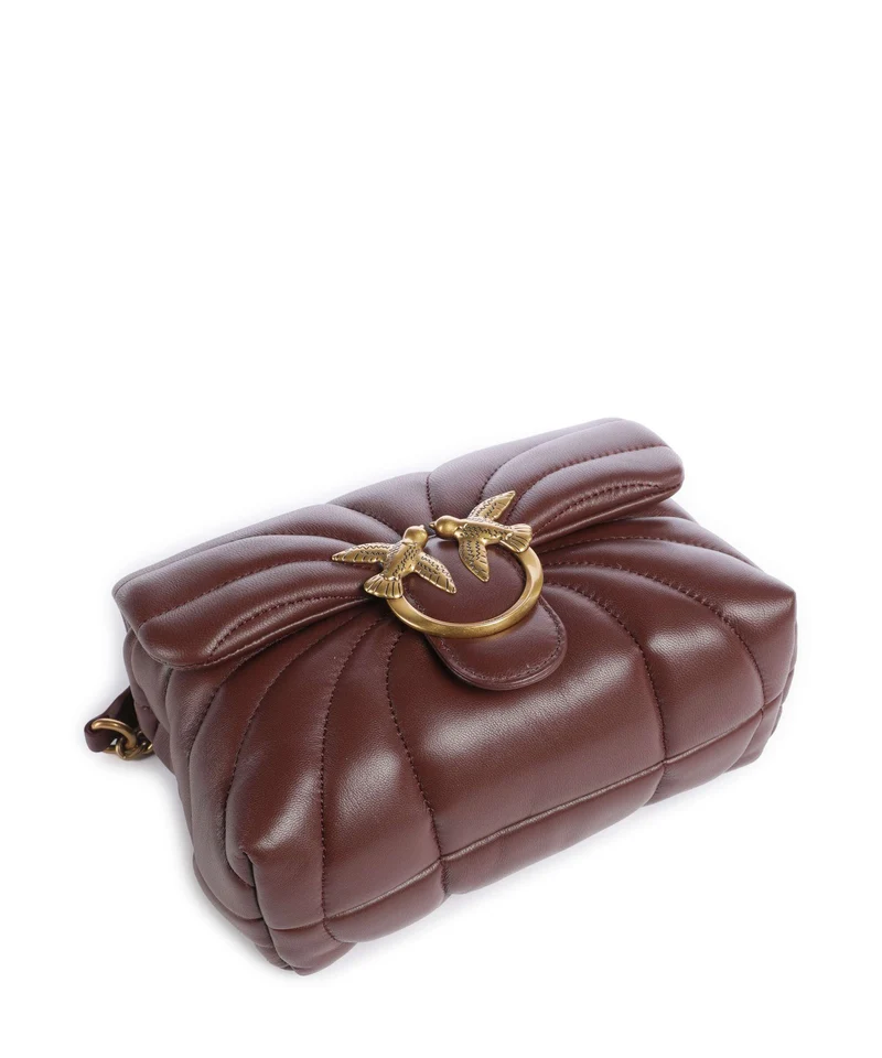 Pinko Love Puff Mini Sac porté épaule burgundy wine/antique gold