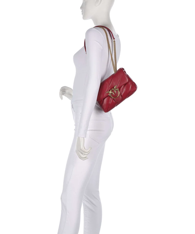Pinko Love Puff Mini Sac porté épaule rosso scuro/antique gold