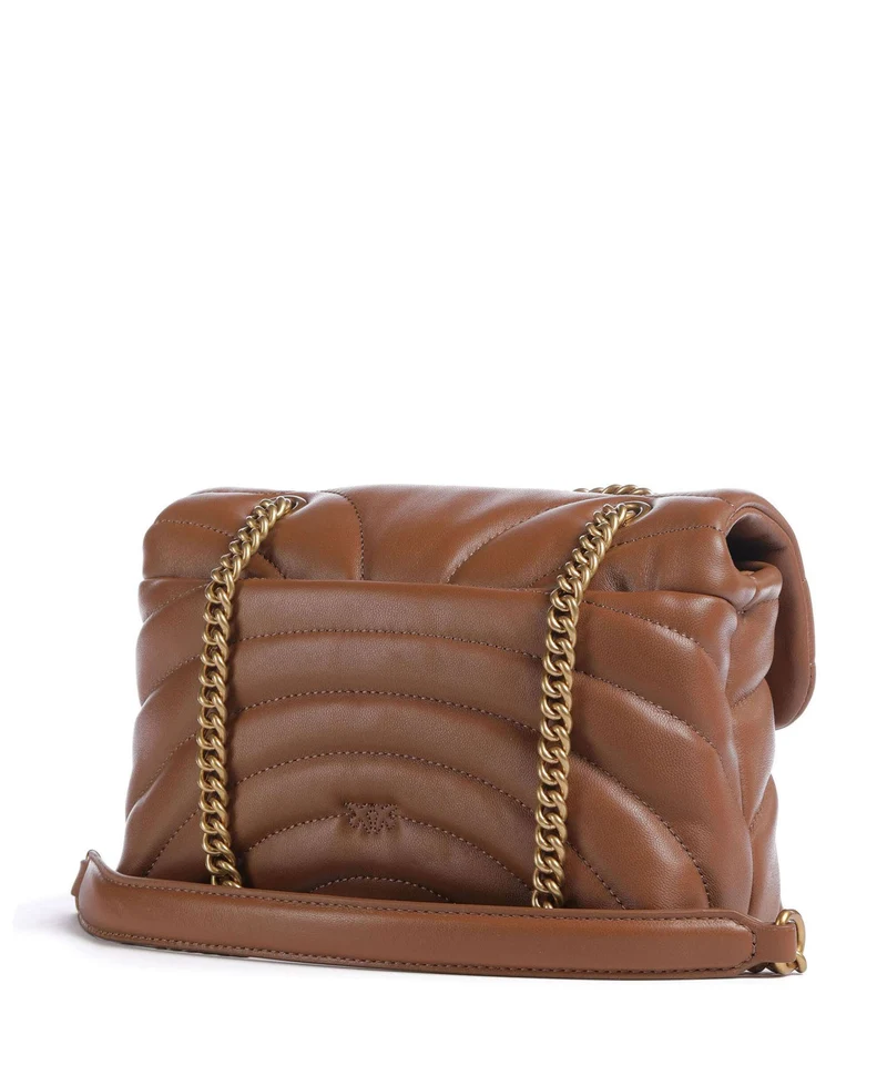 Pinko Love Puff Mini Sac porté épaule marrone/leone/antique gold