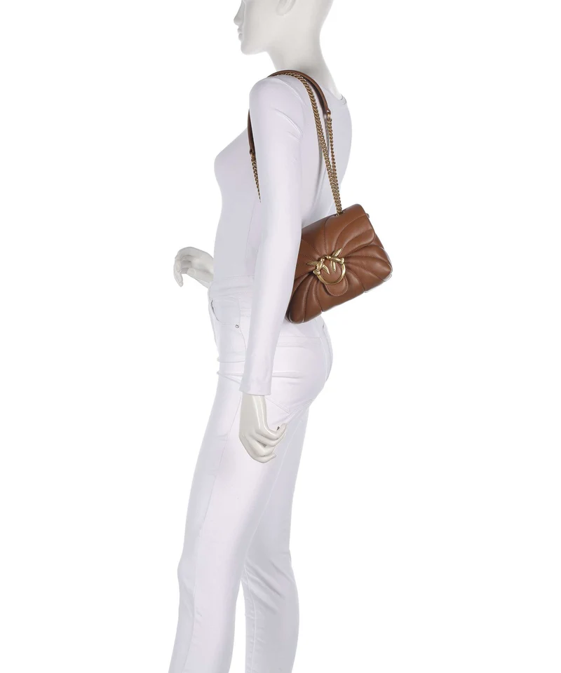 Pinko Love Puff Mini Sac porté épaule marrone/leone/antique gold