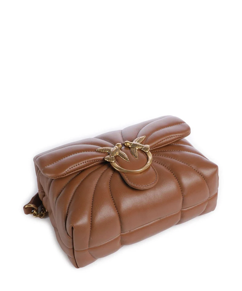 Pinko Love Puff Mini Sac porté épaule marrone/leone/antique gold