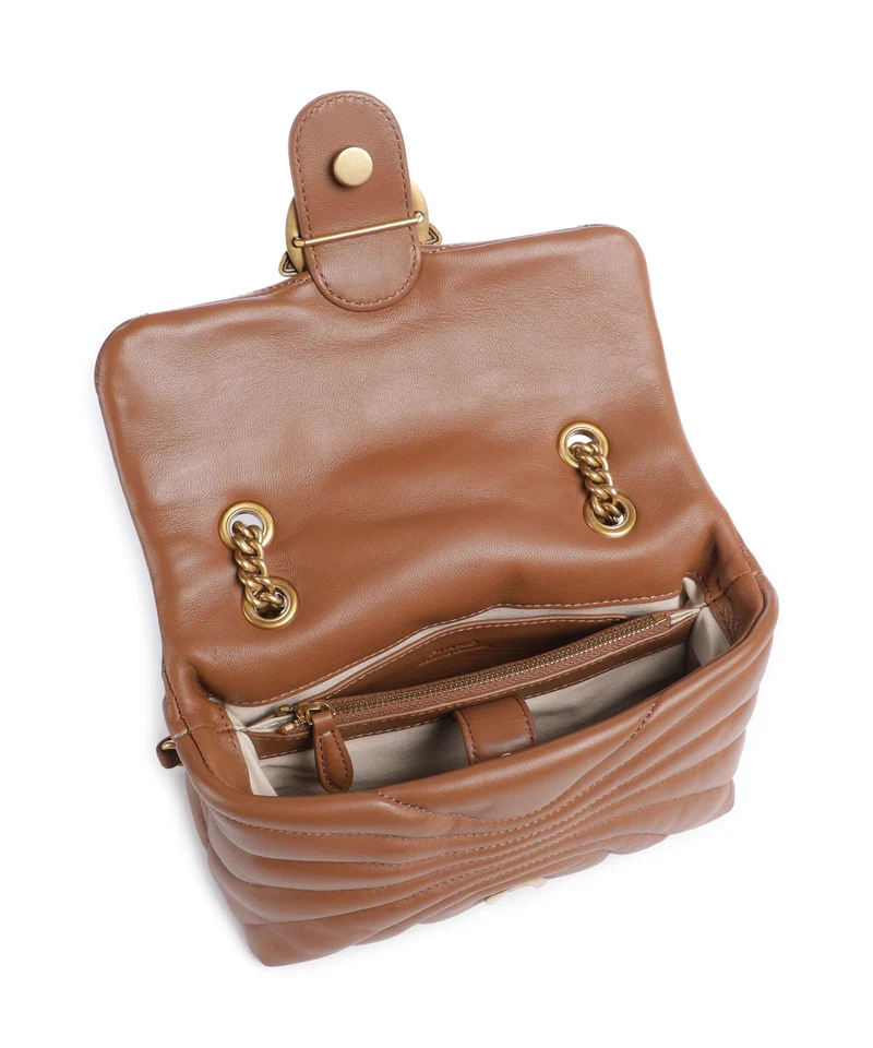 Pinko Love Puff Mini Sac porté épaule marrone/leone/antique gold