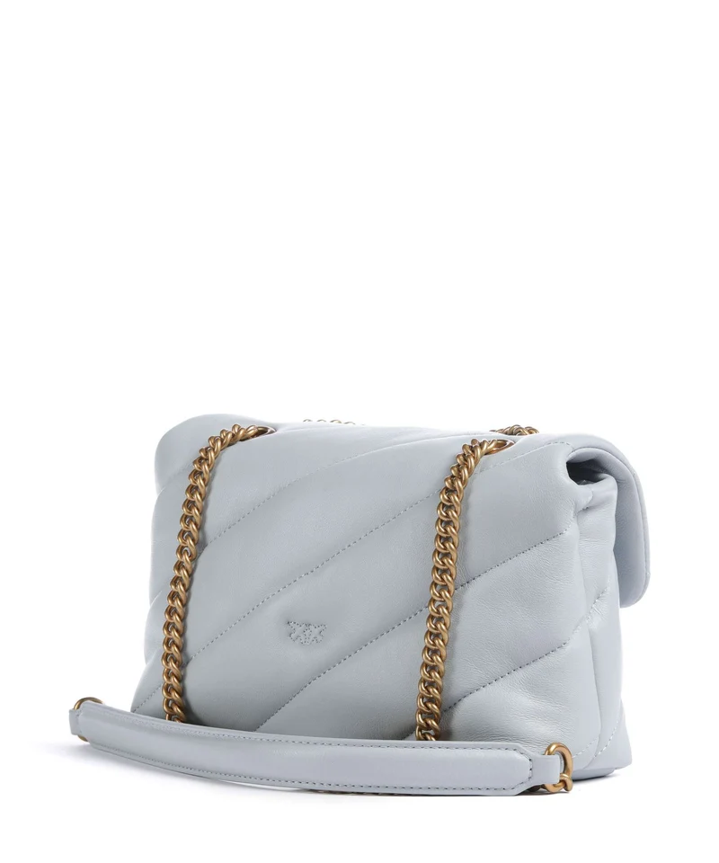 Pinko Love Puff Mini Sac porté épaule azzurro celeste/antique gold