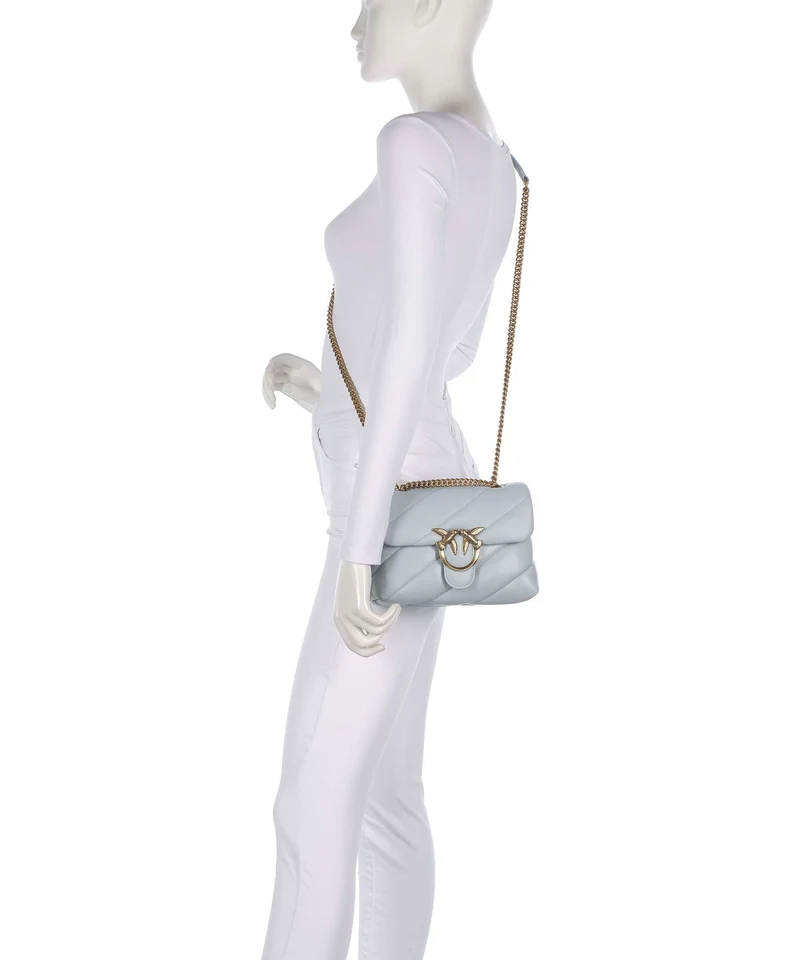 Pinko Love Puff Mini Sac porté épaule azzurro celeste/antique gold