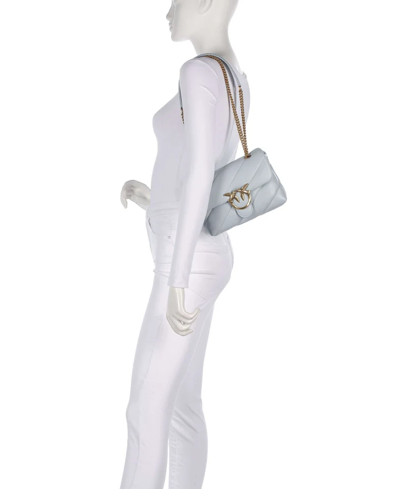 Pinko Love Puff Mini Sac porté épaule azzurro celeste/antique gold