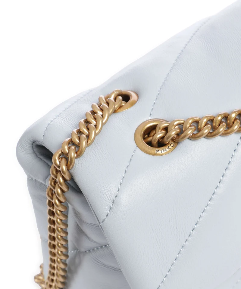 Pinko Love Puff Mini Sac porté épaule azzurro celeste/antique gold